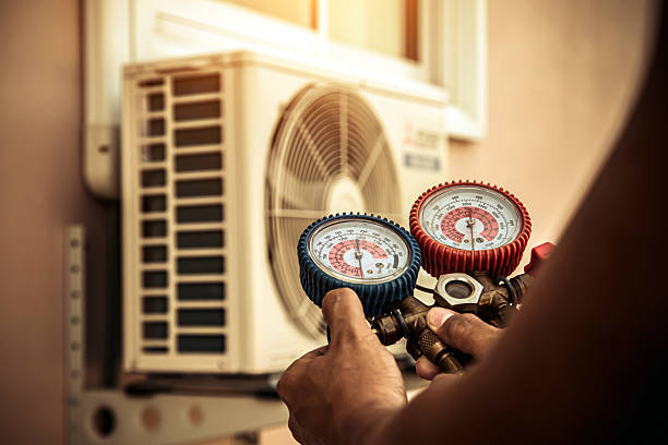 Professional Heat Pump Repair technician working in Colton, CA